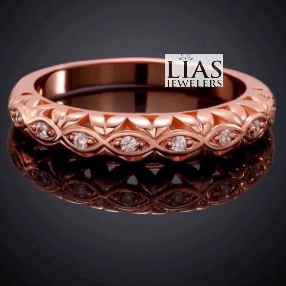 Brand New 18k Rose Gold Wedding Ring, Wedding Band